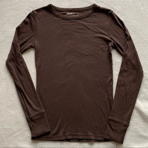 Brown long sleeve shirt